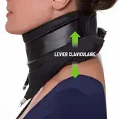 Effet de décompression sur le disque intervertébral par étirement vertical de la colonne cervicale