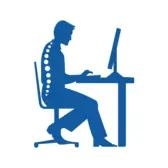 Illustration de douleur lombaire en position assise